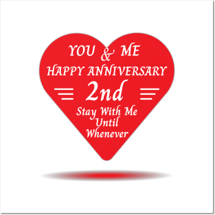 Happy 2nd Anniversary, You & Me Posters and Art